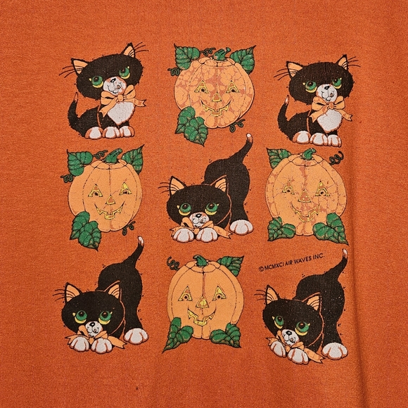 Vintage Jerzees Halloween T-Shirt Orange - Picture 3 of 6